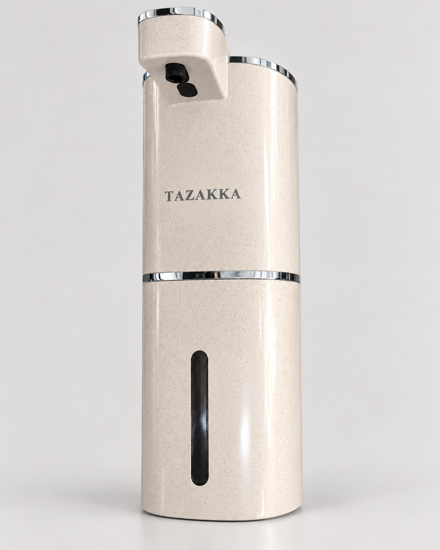 Tazakka Bottle beige mouchetée, vue de trois quarts